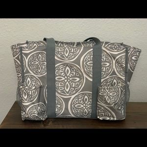Zip Top Organizing Utility Tote - Gray